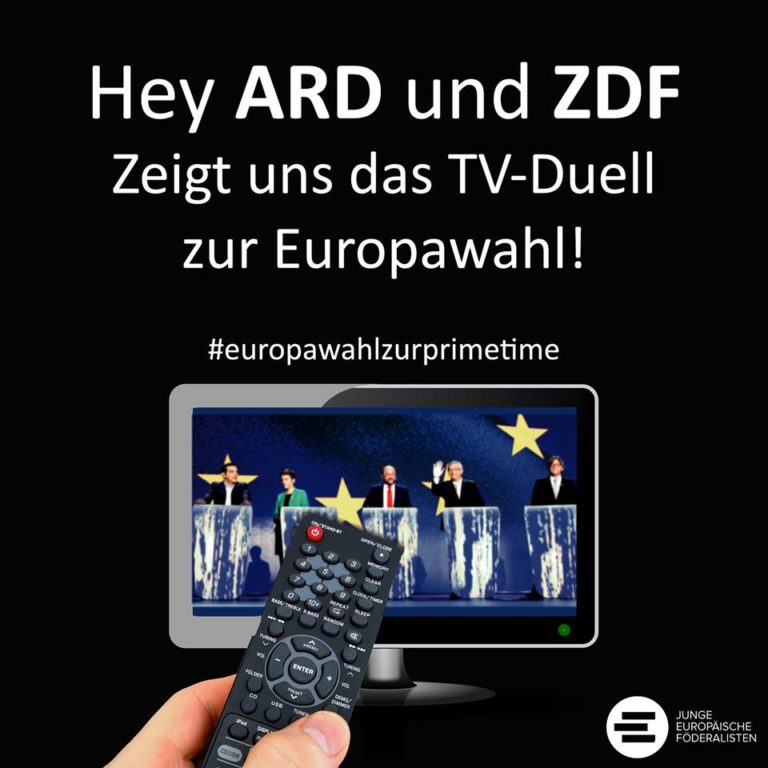 ARD und ZDF: Zeigt uns das TV-Duell zur Europawahl!