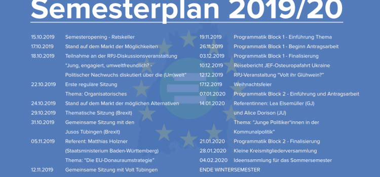 Unser aktueller Semesterplan Unser aktueller Semesterplan