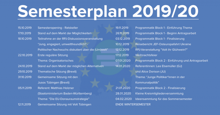 Unser aktueller Semesterplan